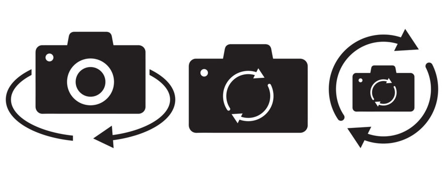Camera Switch Icon &ndash; Modern Flat Vector UI Symbol for Photo and Video Toggle Control