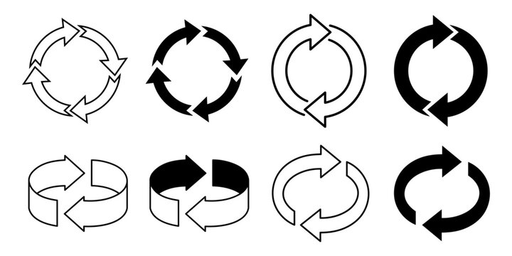 Exchange arrow icons, arrows transfer icon, Swap icon with two arrows isolated on white background