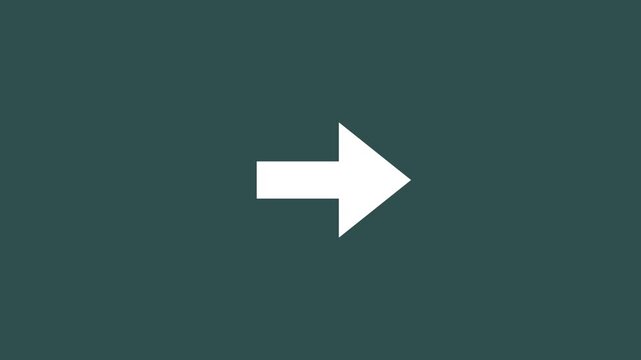 Minimalist white arrow symbol pointing right for user interface navigation and directional guidance