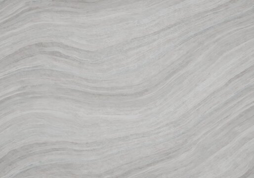 Grey marble or sandstone slab with flowing wavy patterns, 3D render