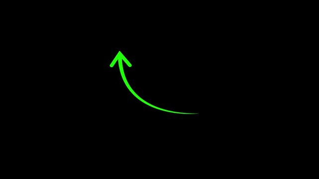 Growing business arrow on black. Profit arrow .Business concept, growing chart. Concept of sales symbol icon with arrow moving up. Economic Arrow
