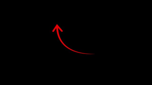 Growing business arrow on black. Profit arrow .Business concept, growing chart. Concept of sales symbol icon with arrow moving up. Economic Arrow