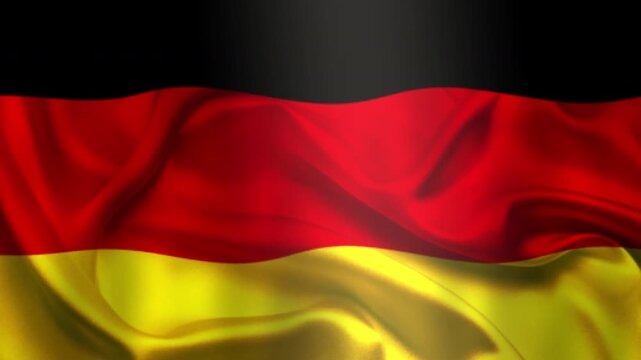 Flag of Germany, Germany 3D Animation flag waving in the wind. 4K Germany Flag Animation waving with fabric texture.
