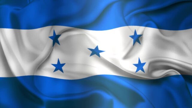 Flag of Honduras, Honduras 3D Animation flag waving in the wind. 4K Honduras Flag Animation waving with fabric texture.
