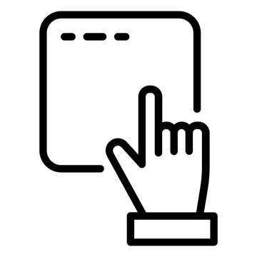 Hand Click Website vector icon