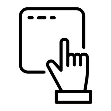 Hand Click Website vector icon