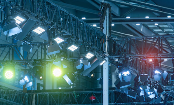 LED spot light. Modern stage illumination equipment