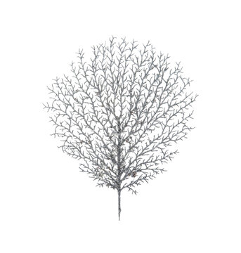 Halloween decorative silver glitter seaweed leaves