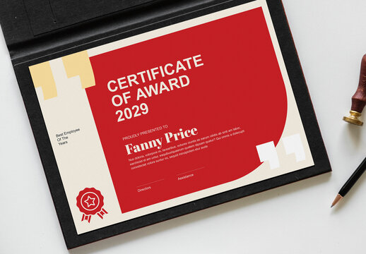 Certificate of Achievement Layout