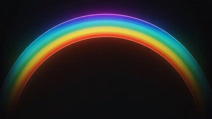 Naklejka premium Arc of Color: A vibrant rainbow arching gracefully across a dark canvas, a symbol of hope and serenity after a storm, with a spectrum of vivid colors that evoke a sense of wonder and tranquility.