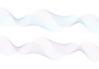 Fototapeta premium Colorful Line Wave Curve flow motion illustration, Smoke design, Vector lines, Modern background design.