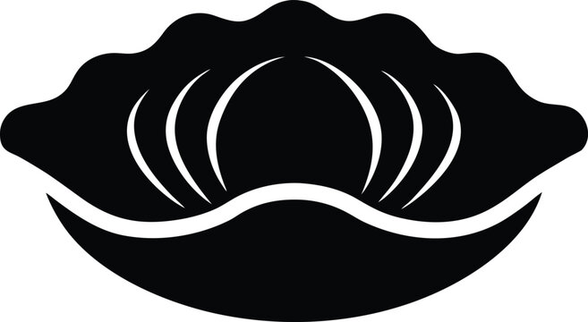Oyster silhouette vector art Illustration