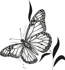 flipping butterfly line © Tasnuva