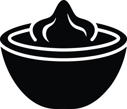 Salsa Dip silhouette vector art Illustration