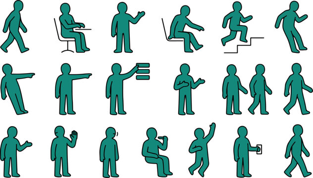 Lazy Thinking Behavior Character Set &ndash; Mental Shortcuts Illustration