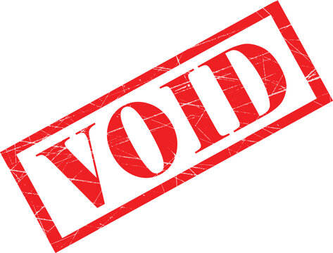 red void stamp vector illustration with grunge texture effect