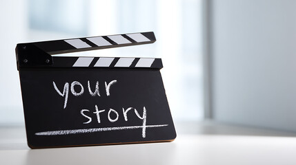 Obraz premium Creative clapperboard with 