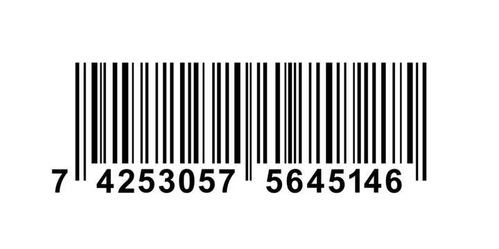 Code bar. Long bar code icon. Qr ticket. Scan line label. Black product price sign isolated on white background. Qrcode sticker. EAN tag. Scanner number. Random information lines. Vector illustration