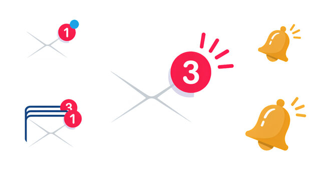Three numbered darts hitting target with colorful explosion effects Vector