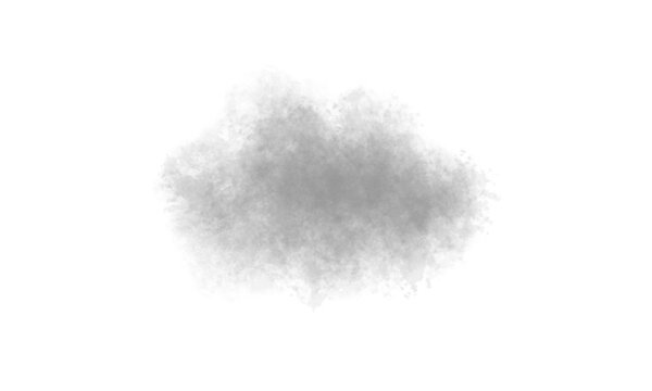 soft gray smoke abstract swirl on white background