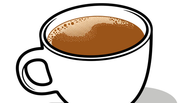 Illustration of Coffee in a Cup.