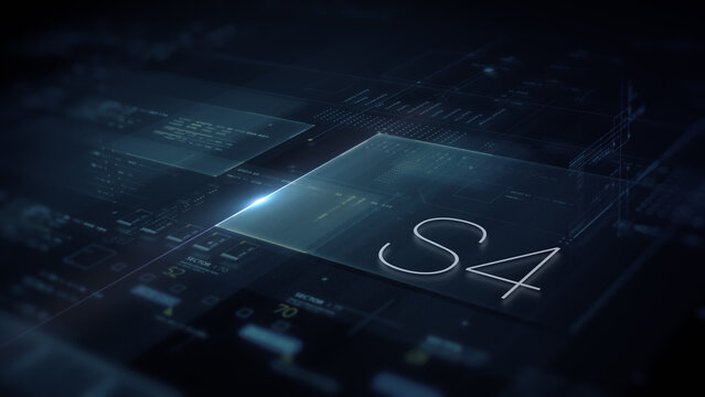 Futuristic screen display matrix, hi-tech digital data telemetry with encrypted numbers, display dynamic background for computer desktop screen display format