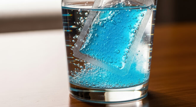 Smartphone device submerged in a glass of water demonstrates waterproof technology and liquid submersion testing in a controlled environment.
