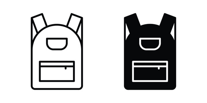 Backpack icon pack for web and apps design projects