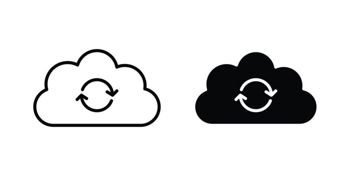 Cloud sync icon pack for web and apps design projects