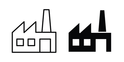 Naklejka premium Factory icon pack for web and apps design projects