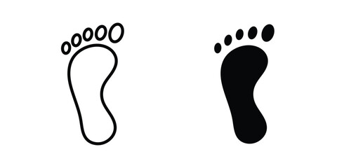 Obraz premium Foot icon pack for web and apps design projects