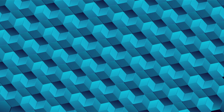 sky blue background with hexagonal polygon objects