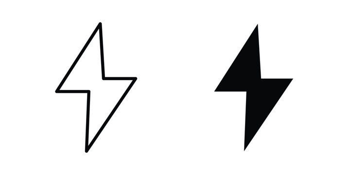 Lightning bolt icon pack for web and apps design projects