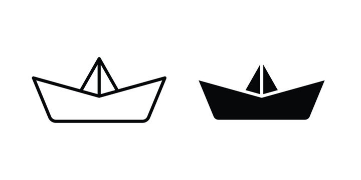 Paper boat icon pack for web and apps design projects