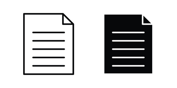 Paper documents icon pack for web and apps design projects