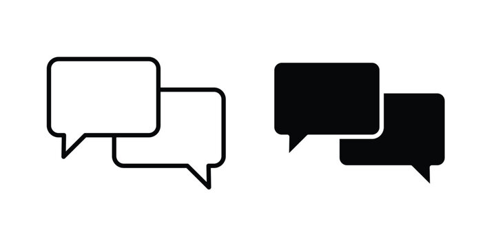 Talk bubble speech icon pack for web and apps design projects