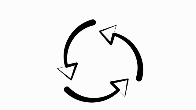 Arrow icon continuous line 4K Animation Video with seamless modern motion loop