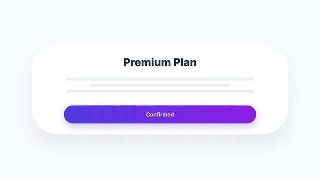 Animated Premium Plan Sign Up Button with Gradient Color and Text.