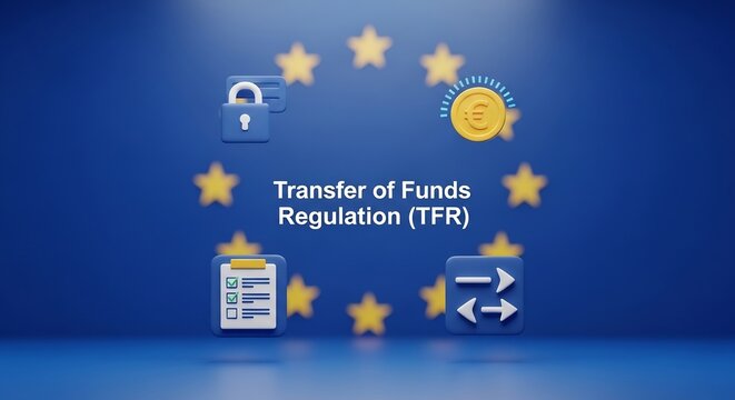 EU Transfer of Funds Regulation TFR Secure Transactions with icons