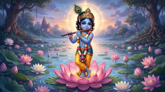 krishna bhagwan photo | cute krishna images wallpapers | little radha krishna drawing | krishna wallpaper hd 4k | krishna janmashtami | krishna jayanthi | Divine Lord Krishna Playing Flute Spiritual