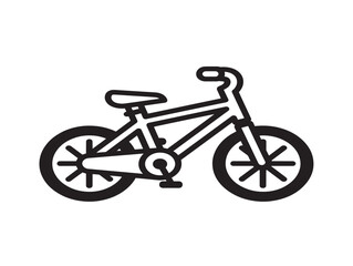Fototapeta premium childrens bicycle flat design vector illustration isolated on white background