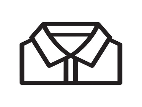 minimalist sports jersey collar vector illustration flat design