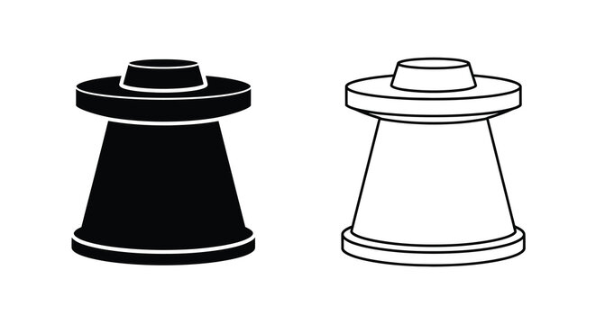 Chess piece pair black and white king a strategic game element