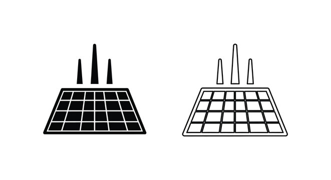 Ancient mesoamerican pyramid structures two black and white line art illustrations