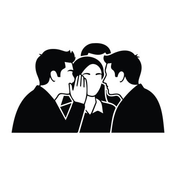 People whispering secrets, gossip, rumors, conspiracy, betrayal, business, social interaction.