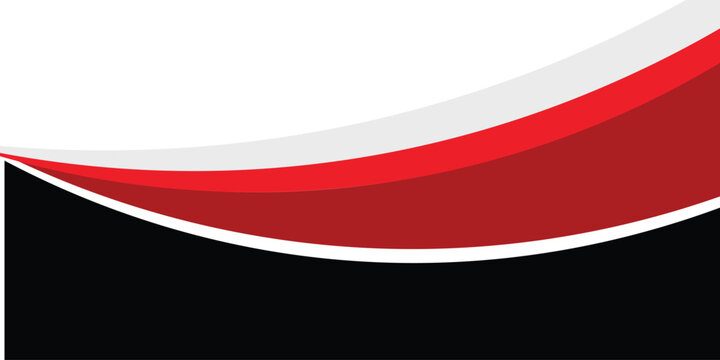 abstract red and blak business banner background with dynamic curves composition
