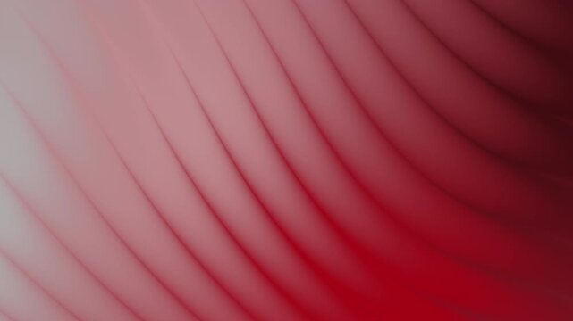 Abstract grey red gradient background with 3d smooth wavy lines in seamless loop