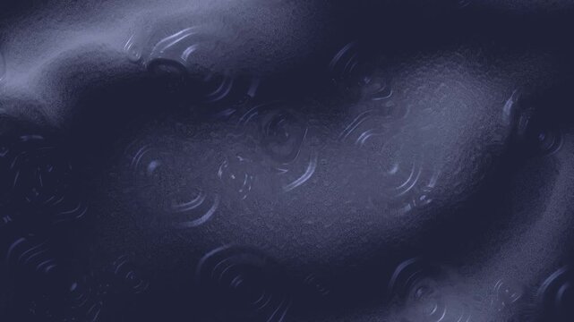 Dark blue abstract liquid surface with soft ripples and circular wave patterns. The smooth gradients and glossy texture create a calm, atmospheric scene with depth and subtle motion