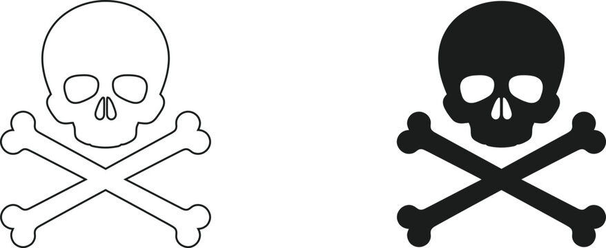 Crossbones Outline Images – Browse 14,766 Stock Photos, Vectors, and ...