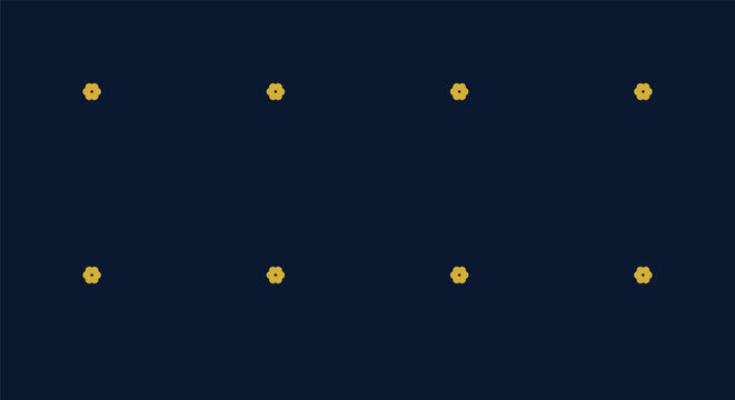 Geometric pattern featuring gold hexagonal shapes set against a deep navy blue background creates a balanced and modern aesthetic suitable for professional digital design and creative branding.